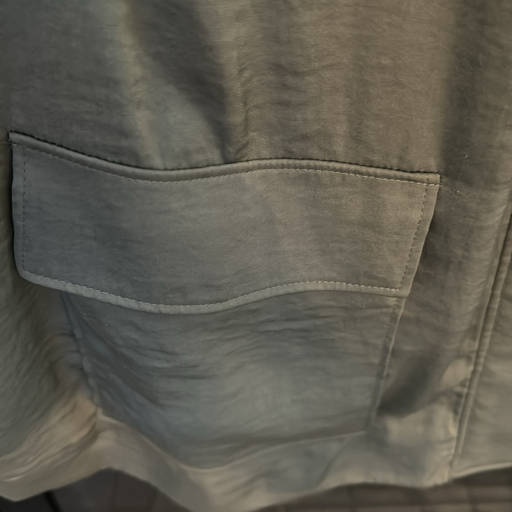 Chicos Five Button, Green Lightweight Jacket - image 4